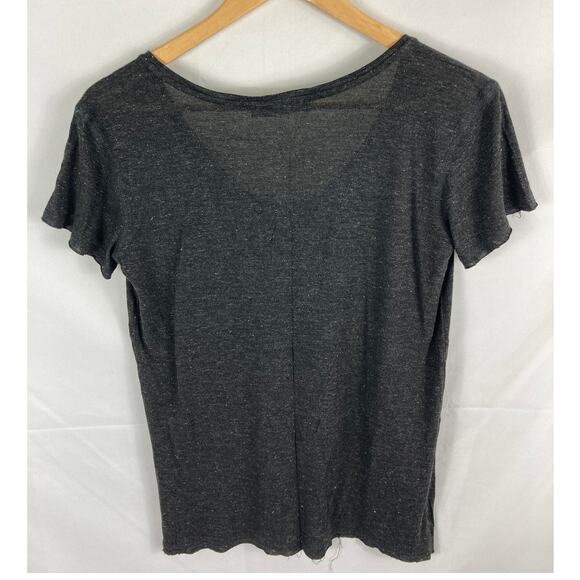Allsaints Metallic Grey Silver Tshirt Size Small - Picture 4 of 4